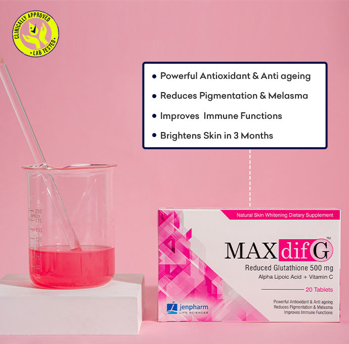 Show skin whitening pills